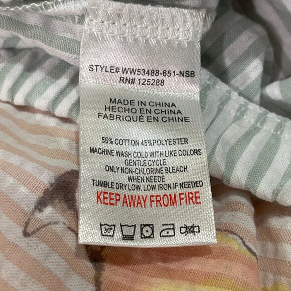 RAE DUNN (NWT) "Cheers" Set of 2 Woven Boxer Sleep Shorts, Pink/Sage - XL - Picture 12 of 12